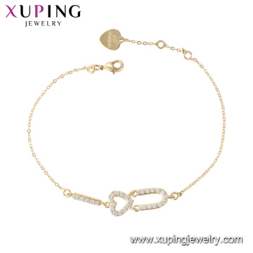 71808 Pulsera linda de precio especial de moda xuping con forma de corazón para niñas